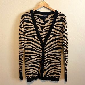 🌵Express Animal Print Button Cardigan Sweater